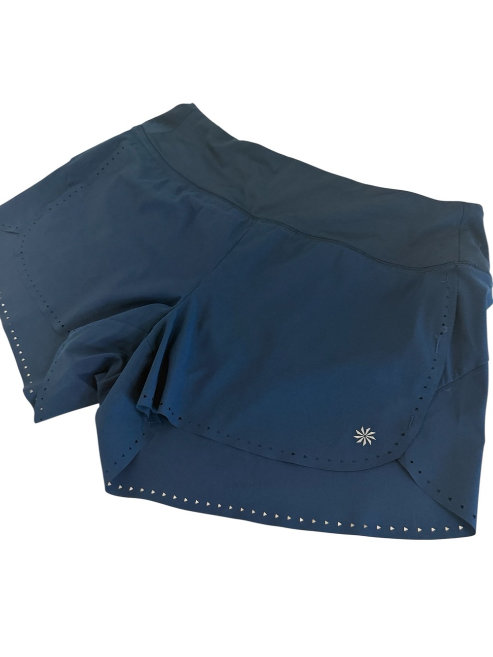 Athleta Navy Laser-Cut Running Short